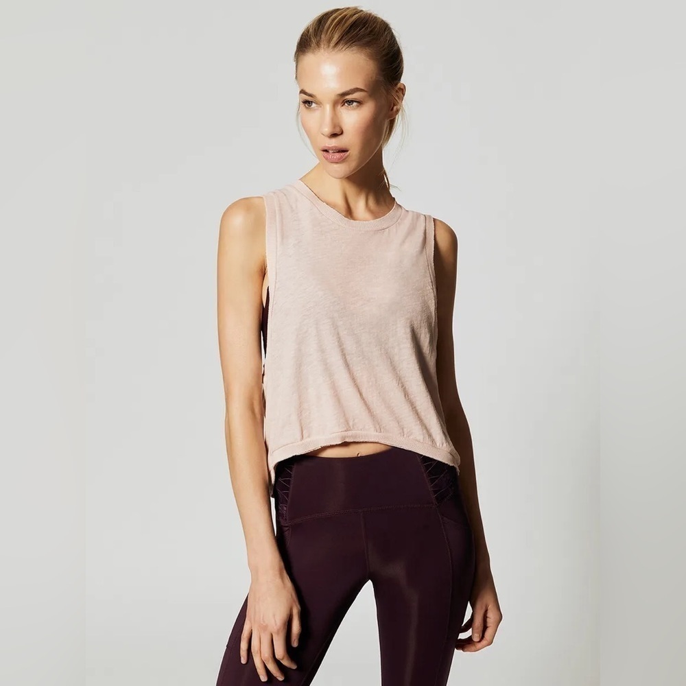 Free People Blush Pink Cropped Tank Top